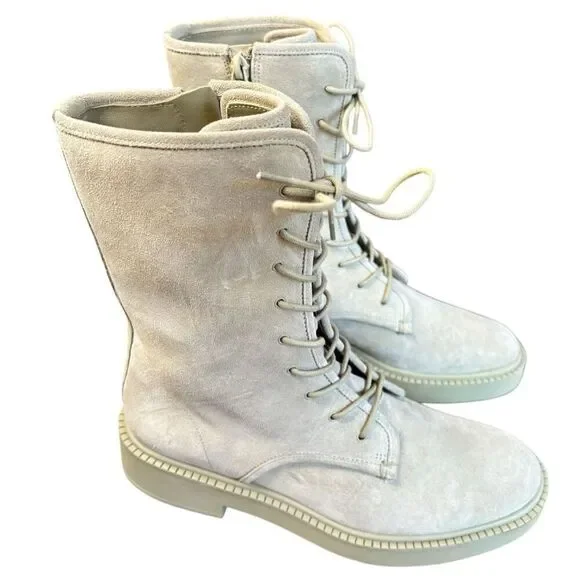 Vince Kady Lace Up Round Toe Boot In Doe NWOB Size 7 M